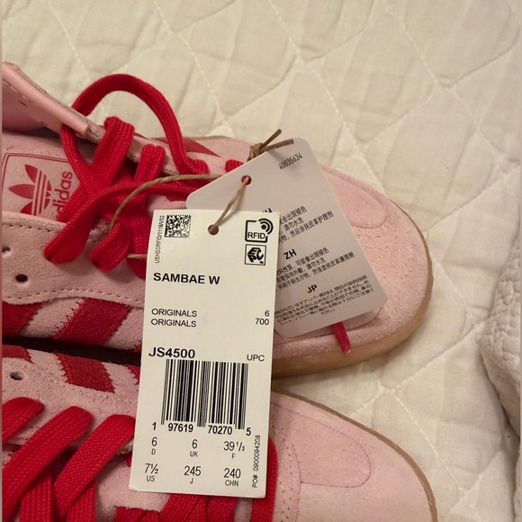 Adidas Women's Samba clear Pink and better Scarlet Sneakers - Picture 5 of 7